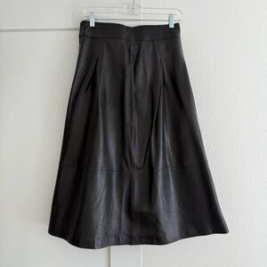BOD & CHRISTENSEN Black Leather Skirt